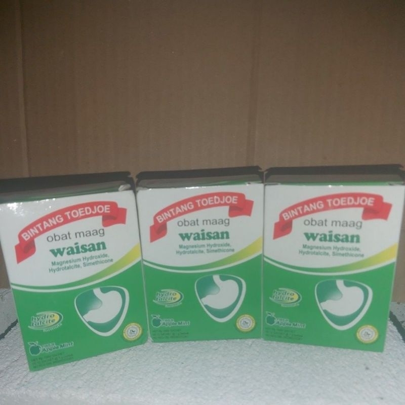 Waisan obat maag 1box isi 12sachet(apple mint)