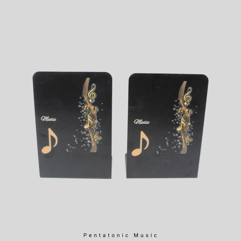 

Pembatas Buku Penyangga motif Musik Notes Music Bookend Pentatonic Music Dekorasi Lucu Kado Hadiah