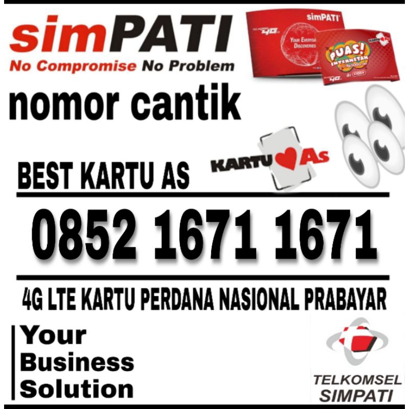 nomor cantik simpati 4G LTE seri kumpulan nomor cantik super