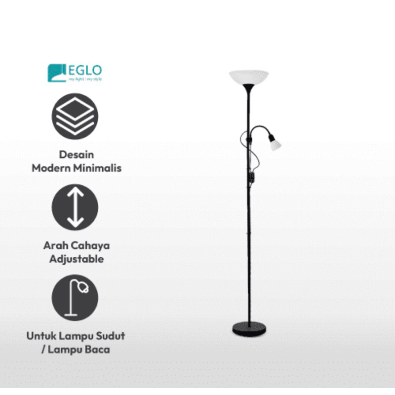 ACE HARDWARE LAMPU STANDING EGLO UP2/FLOOR LAMP/LAMPU SUDUT/ LAMPU TIDUR/ LAMPU BACA / LAMPU HIAS