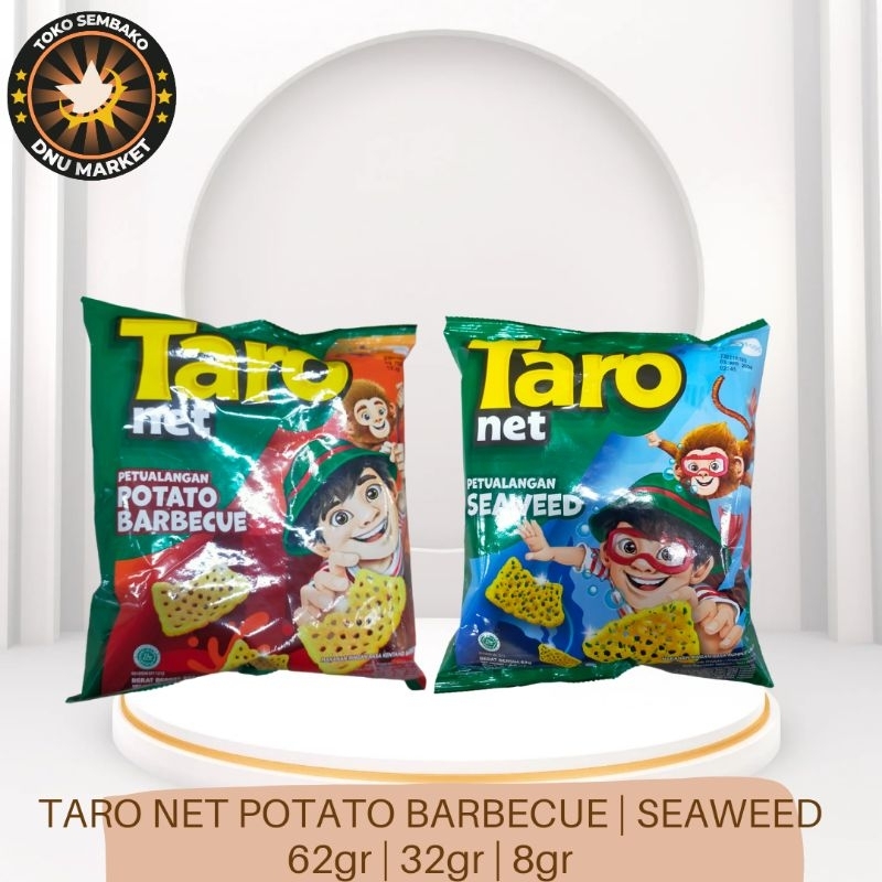 

TARO SNACK NET POTATO BARBEQUE | TARO SNACK NET SEAWEED | 62gr | 32gr | 8gr