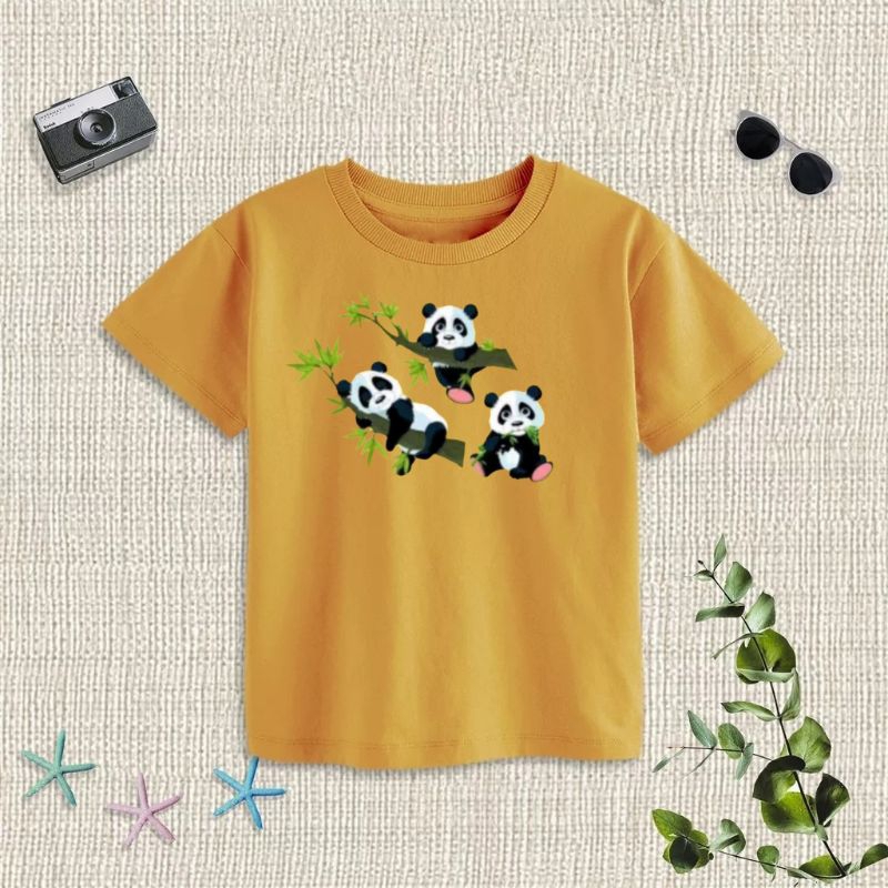 Kaos Anak PANDA Lucu ( Umur 2 - 13 Tahun ) Unisex