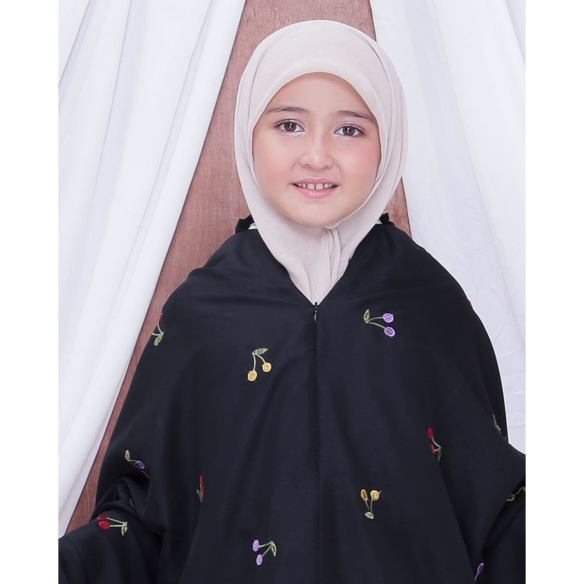 Mukena Anak cery 2 in 1 bordir timbul kisaran 5,6,7,8,9,10,11,12,13,14 tahun