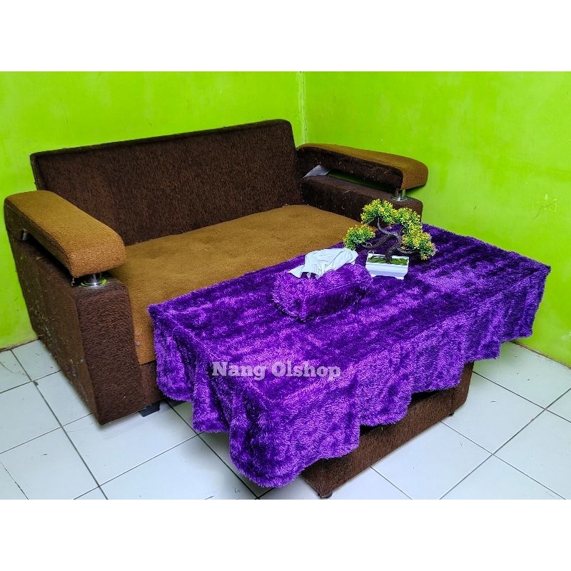 Satu Set Taplak Meja Ruang Tamu Rumbai+Tisu Ukuran P100xL50cm Bisa COD