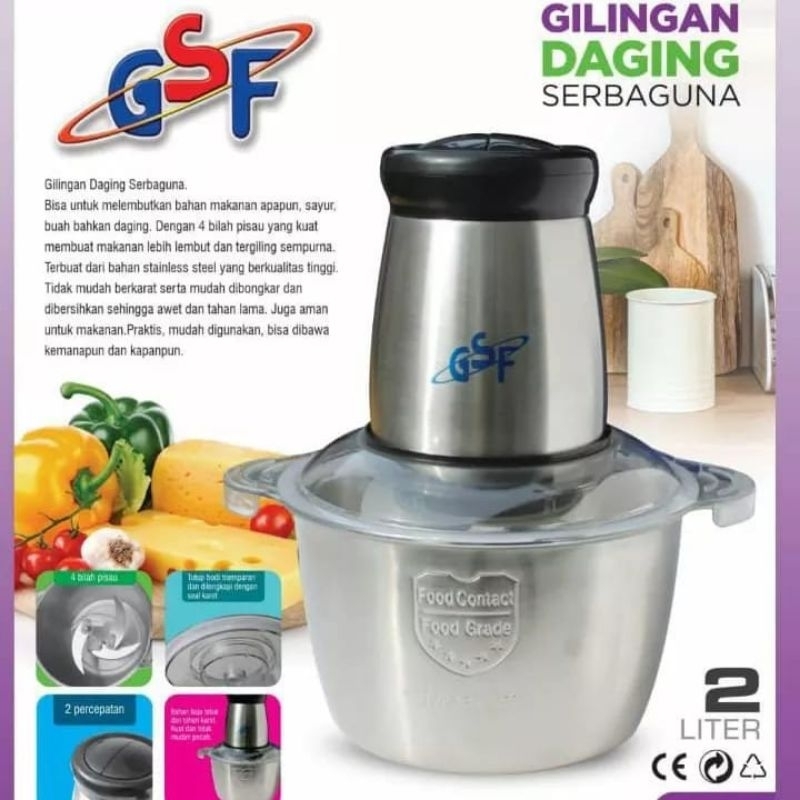 Blender Stainless / Blender Daging / Blender serbaguna Kapasitas 2liter