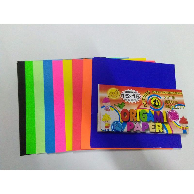 

Kertas Origami ukuran 15 x15 ( 50 lembar)