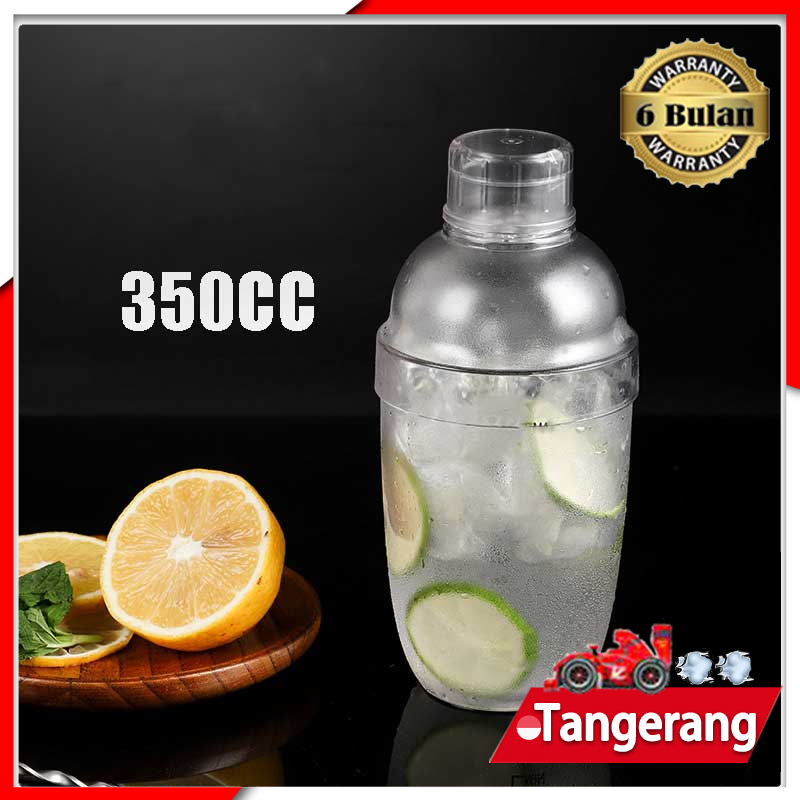 350ml Botol Shaker Bottle Shaker Plastik Akrilik Shaker Pengocok Minuman Cocktail Bartender Shaker Plastic