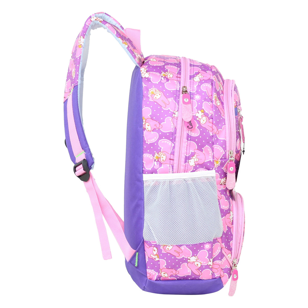 Tas Sekolah Anak-Anak Bonus Tempat Pensil Cahaya Melody Pink Variasi Ungu Ransel Anak Perempuan Ransel Anak TK SD Hello Kity Melody Bahan Import Bonus Tempat Pensil Raincover Muat Buku Tema LKS Buku Paket