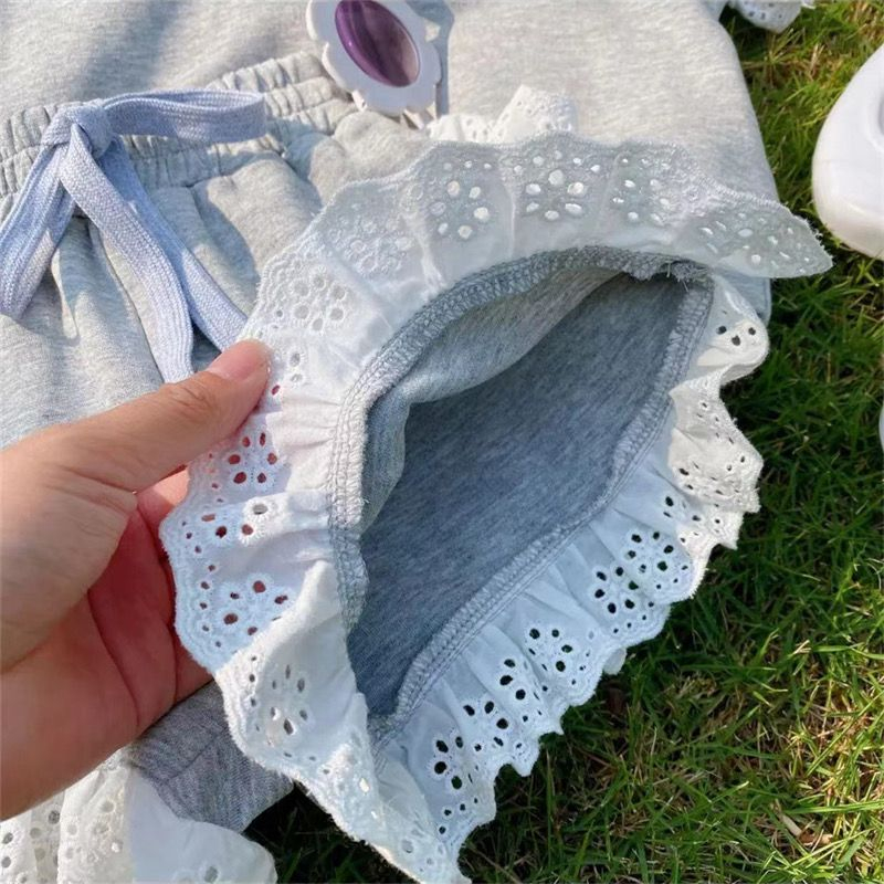 (LOLI-JKT) BS-429 SET ANAK IMPORT GREY RENDA FREE PIN BUNGA SIZE 100-140