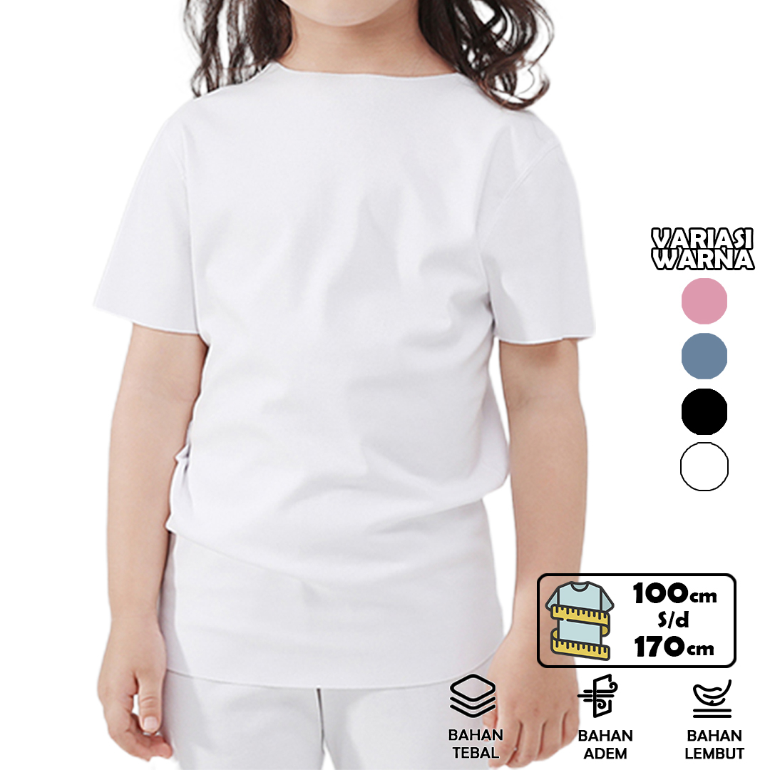 YS6027 T shirt Anak / Kaos Polos Anak Lengan Pendek Cotton spandek / baju anak laki laki / KAOS CATTON