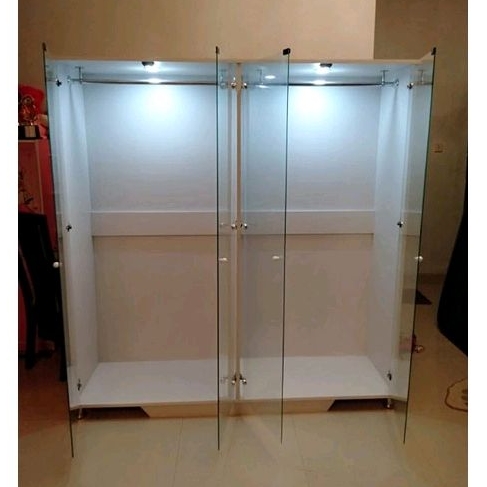 lemari pakaian gantung gamis pintu kaca