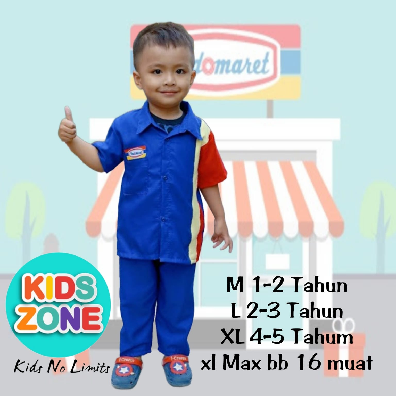 Baju Indomaret anak/ Baju Indomaret anakkecil/ baju profesi anak