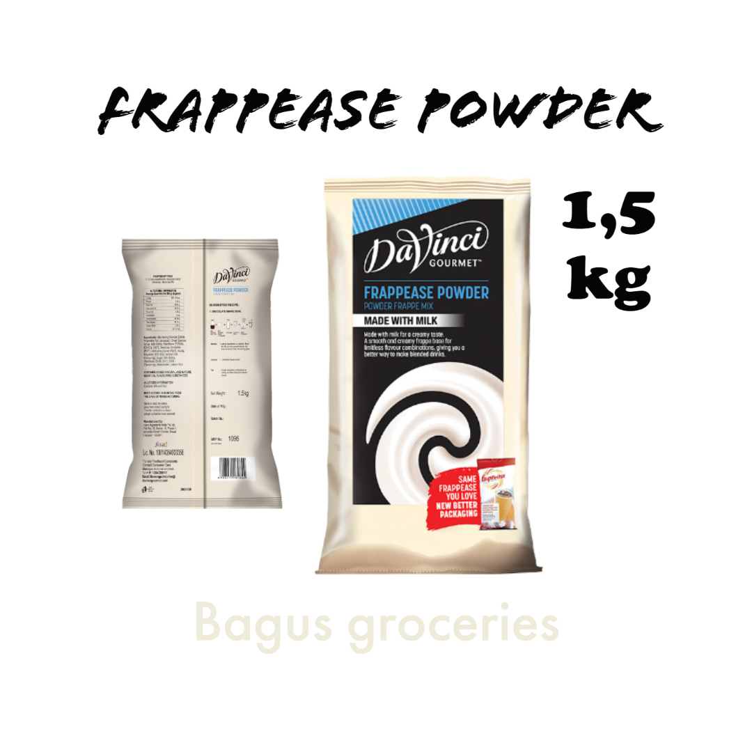 

Frappease Natural Powder/bubuk minuman | Davinci Gourmet made with milk 1.5 kg