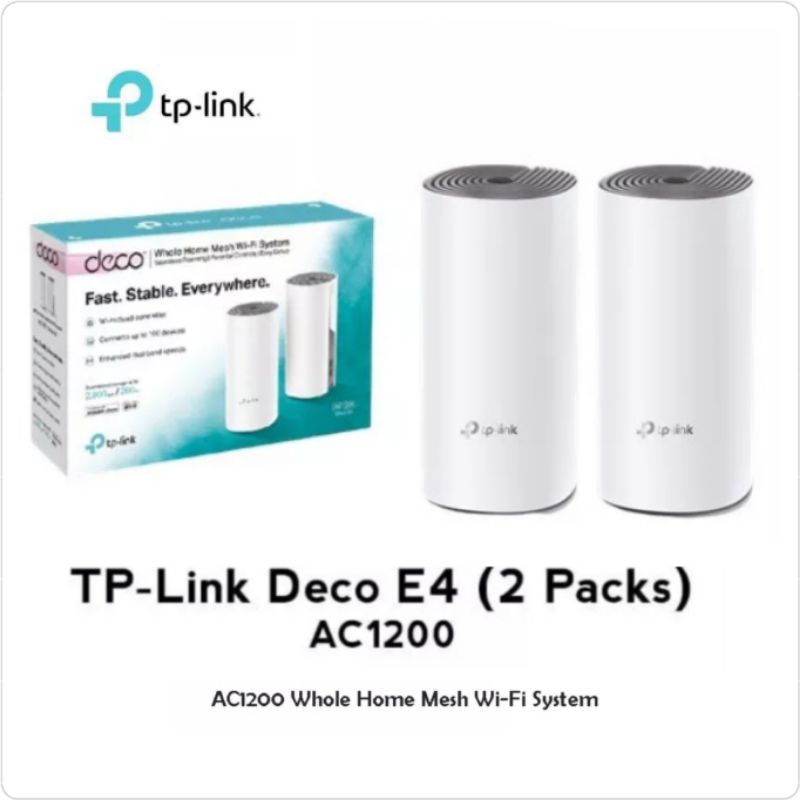 TPLINK DECO E4 AC1200 Whole 2 pak whole Home Mest Wifi Syistem Tplink