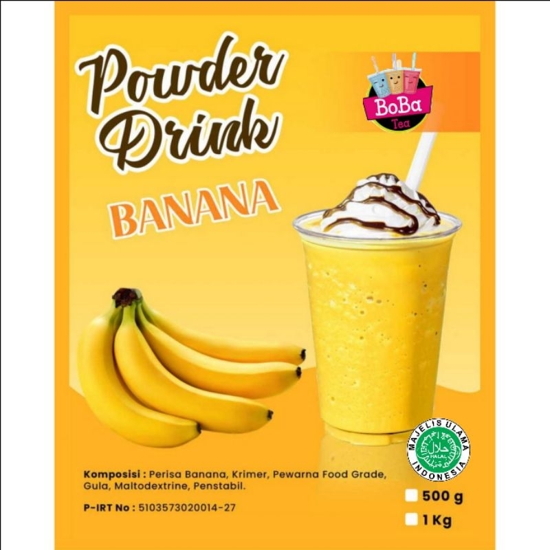 [1kg Reguler] Bubuk Minuman Rasa Pisang 1 KG