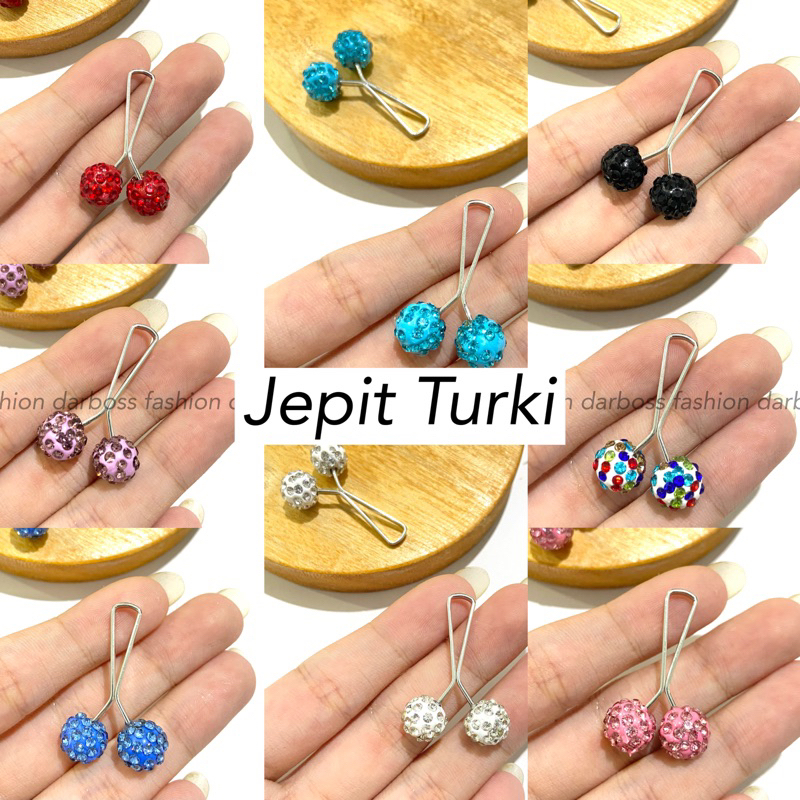 Klip Jilbab Turki / Jepit Turki / Tuspin Turki / Klip Lonjong / Hijab Clip / Jepit Klip Turki / Jepit Jilbab / Klip Hijab Mutiara / Klip Turki Mutiara