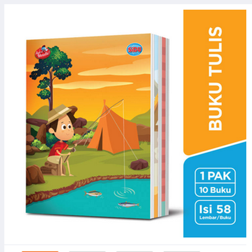

(1 PACK / 10 BUKU) Buku Tulis Isi 58 Lembar SIDU