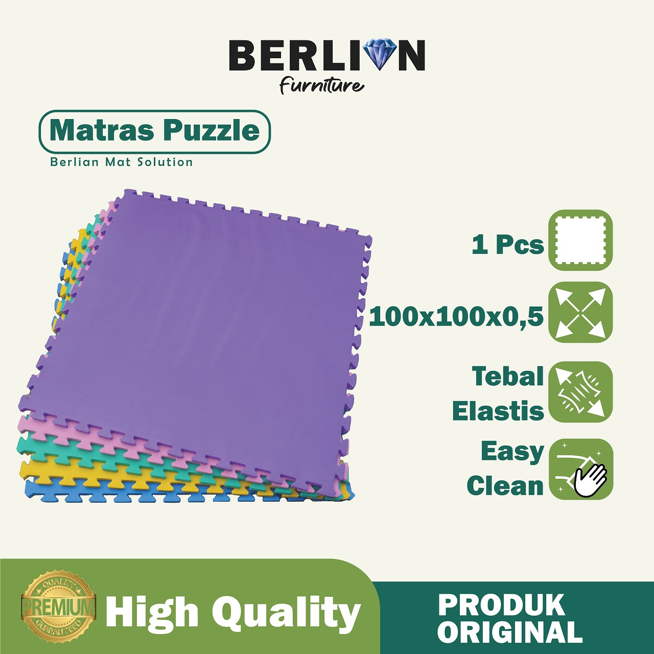 Matras Puzzle 100 x 100 Tbl 0,5 Cm isi 1 Pcs / Alas Lantai / Playmat