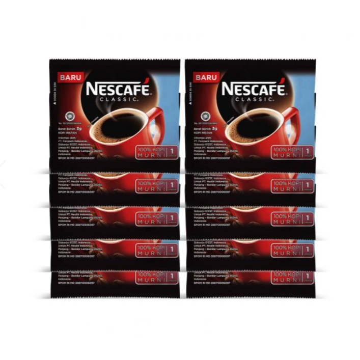 

Nescafe Classic 1 Pack (Isi 10 Sachet)