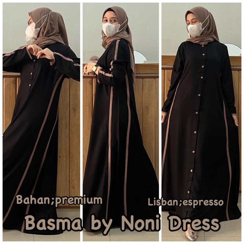 Daster Arab Noni BASMA Maxi Dress Gamis Twill Premium Best Seller