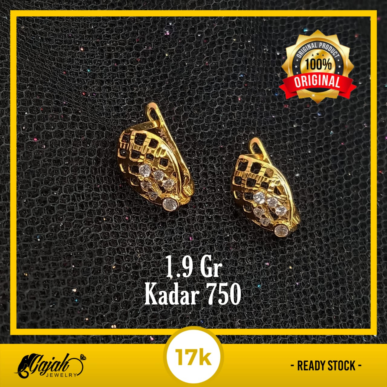 Anting Emas 17K - 1.9 Gr Kadar 750 - 5065