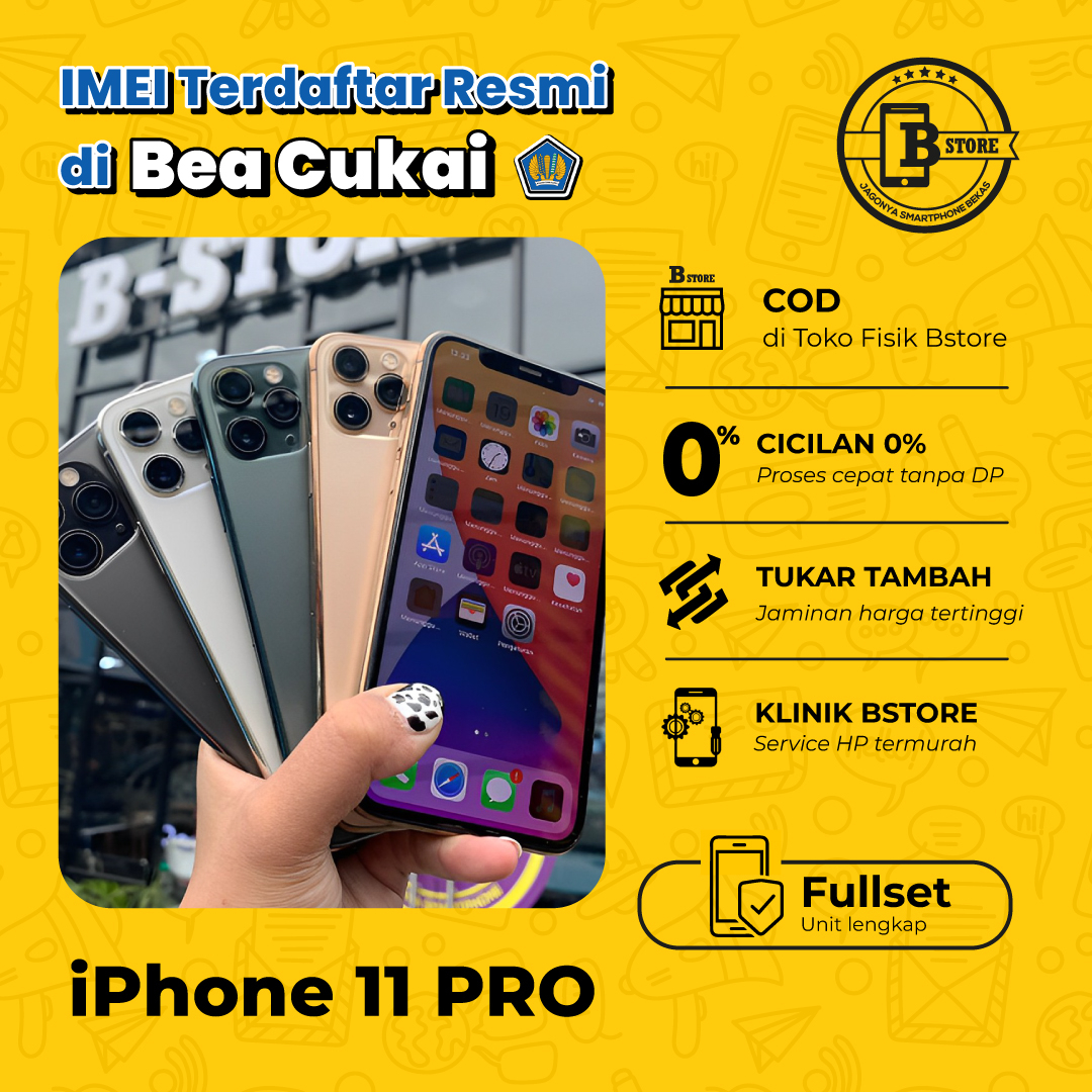 iPhone 11 PRO 64GB - Apple - Fullset - 64 GB - IMEI TERDAFTAR BEACUKAI