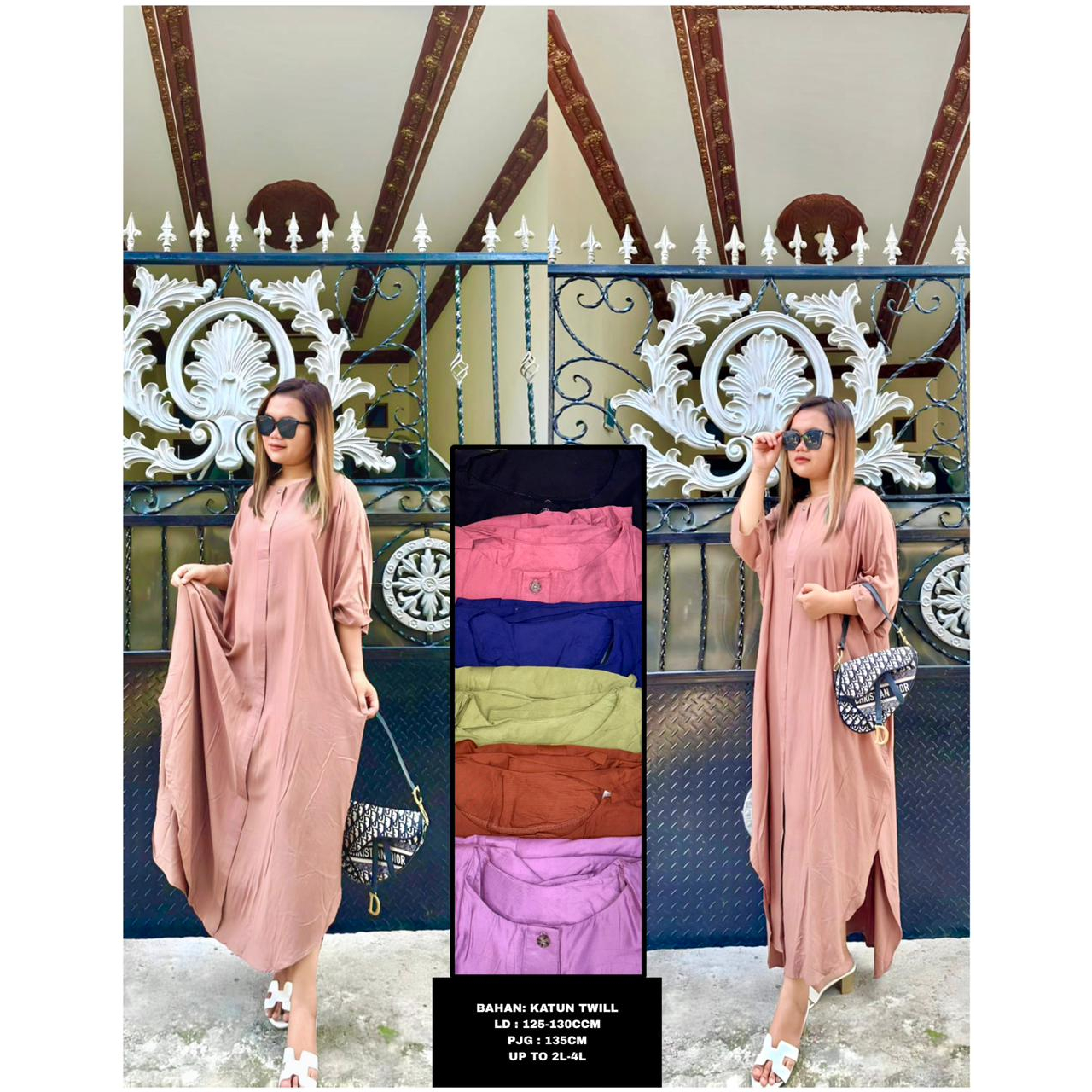 KAFTAN TWILL | GAMIS KAFTAN | KALONG RAYON