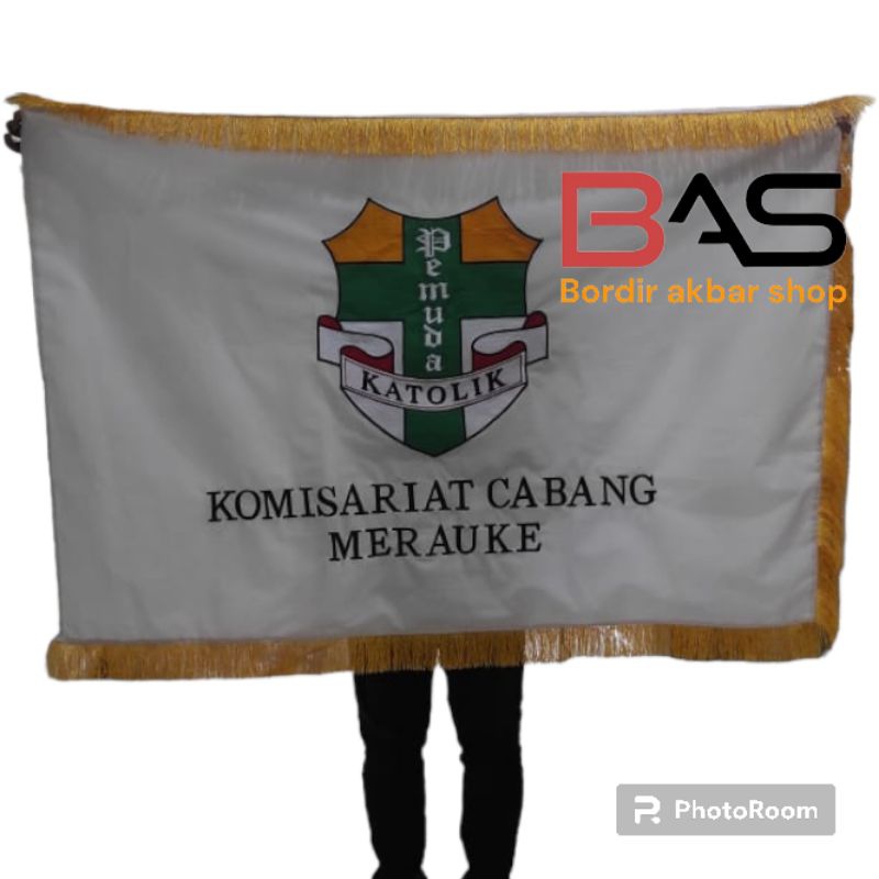 BENDERA PATAKA PEMUDA KATOLIK/BENDERA CUSTOM/BENDERA BORDIR/BENDERA REQUES