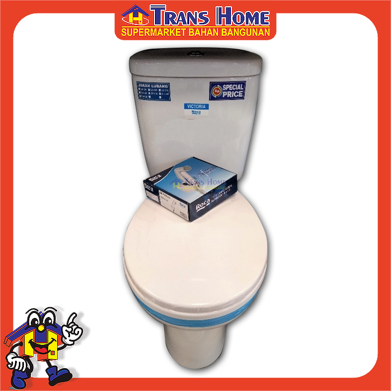 Closet Duduk / Monoblock Roca Victoria 500 Free Jet Shower and T Conector (ROCA)