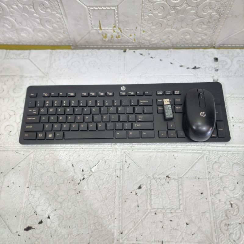 KEYBOARD MOUSE WIRELESS HP ORI BARANG BAGUS NORMAL 100% MURAH