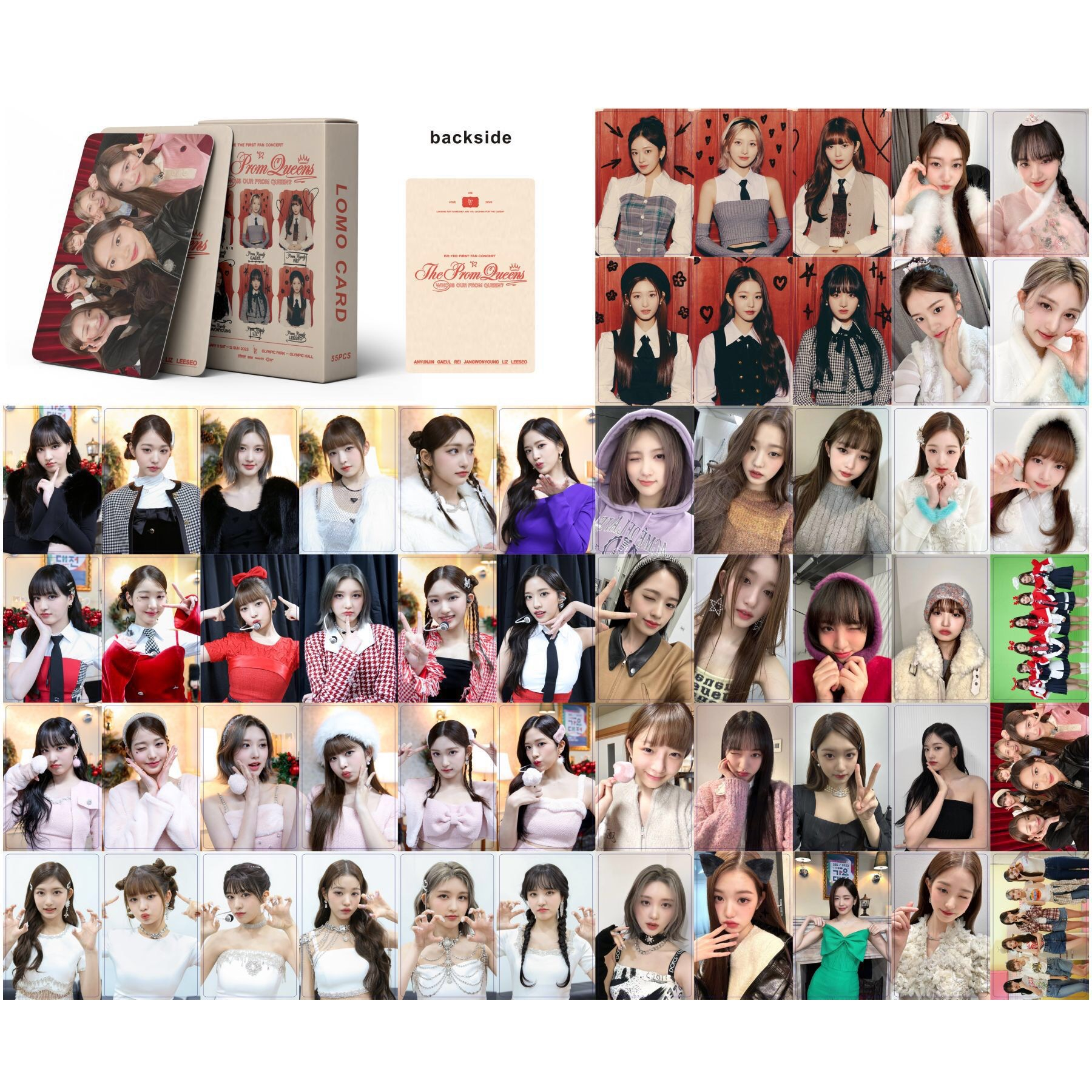 [kstuffind] IVE FAN CONCERT PROM QUEEN PHOTOCARD LOMO CARD PHOTO KARTU FOTO PC DIVE MURAH 54 PCS 54PCS