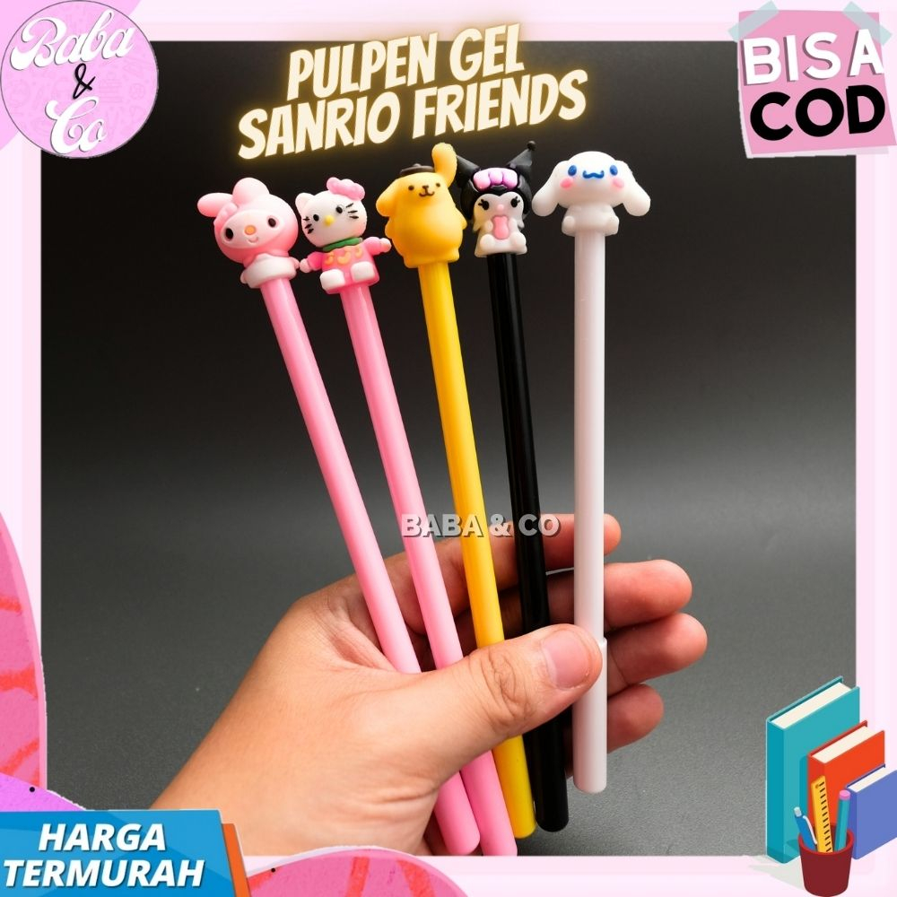 

PULPEN SANRIO PEN GEL UNIK SANRIO KUROMI PURIN CINNAMOROL MELODY COD