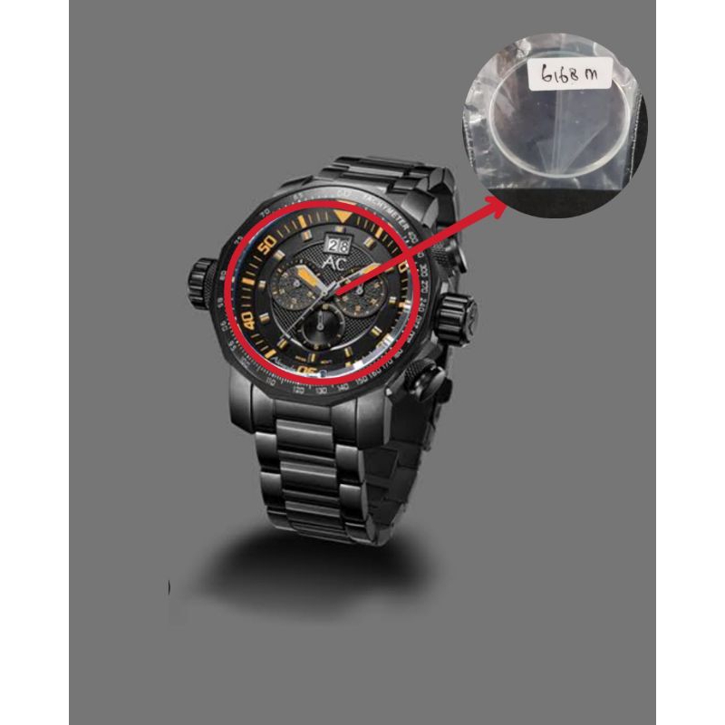 Kaca jam tangan Alexandre Christie 6168M original