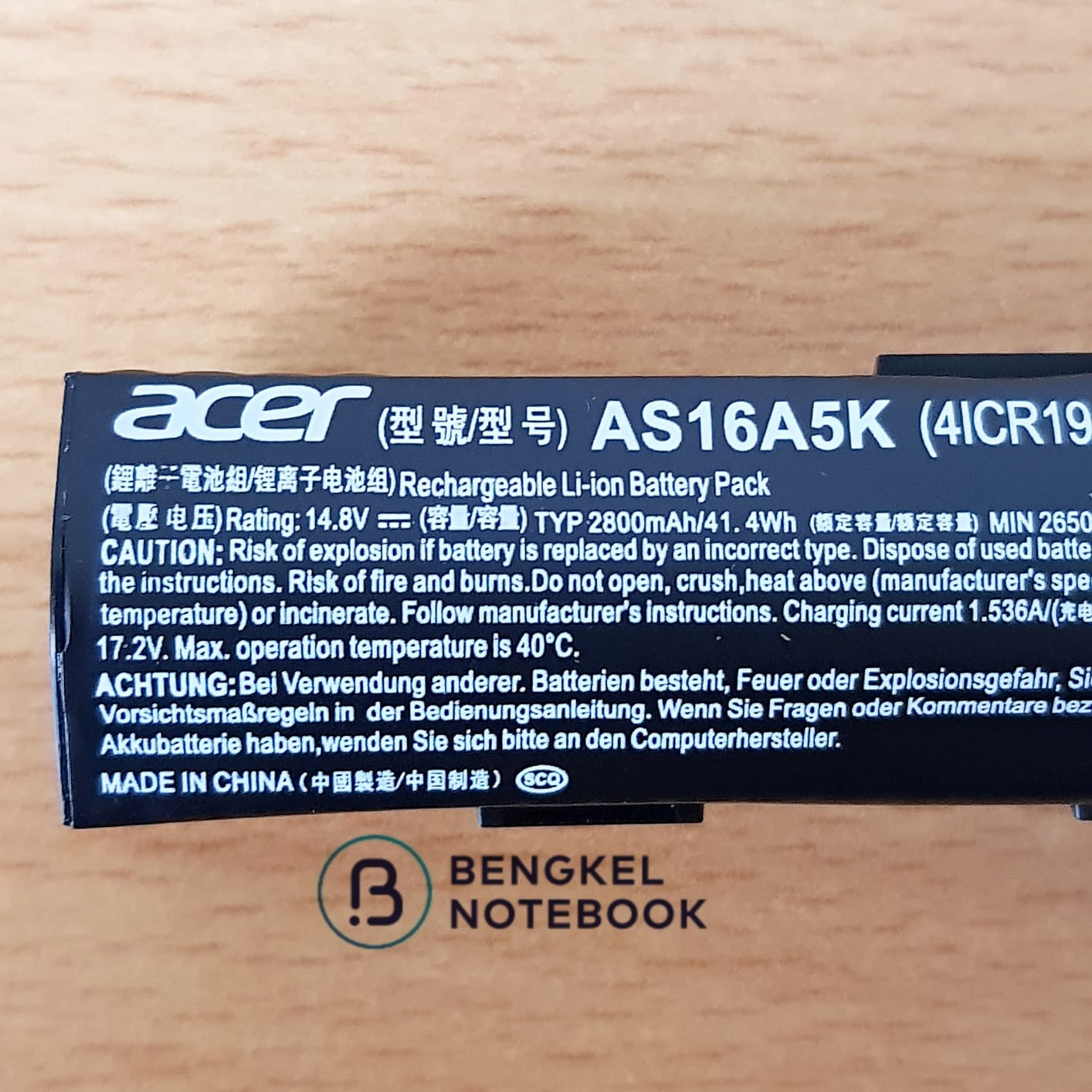 Baterai Acer Aspire E5-475G E5-523G E5-523 E5-553G E5-553 E5-575G E5-774 E5-774G ES1-432 E5-476 E5-476G AS16A5K AS16A7K AS16A8K P249-M P249-MG P259-M P259-MG Original