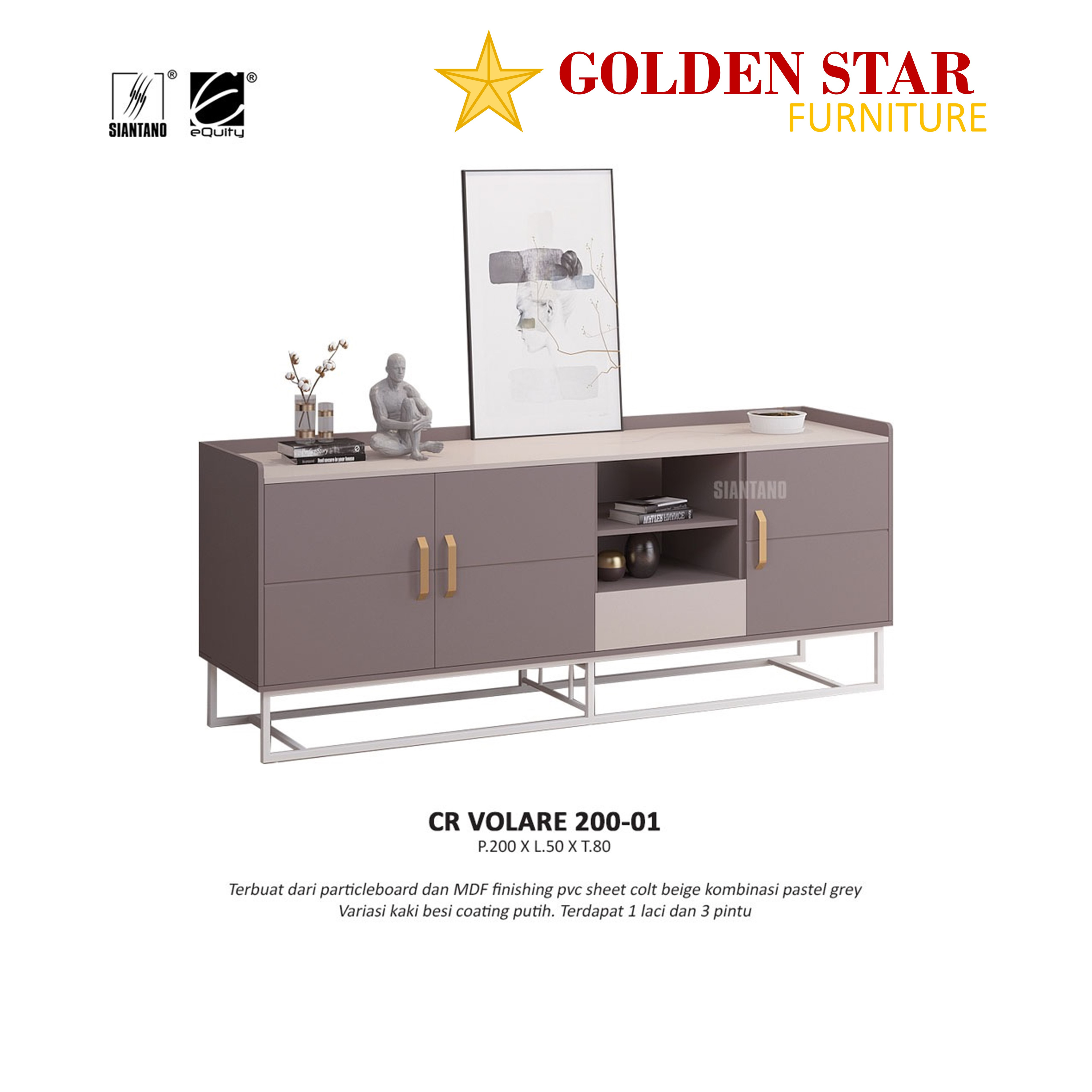 Credenza CR Volare 200 01 /bufet tv/bufet panjangan minimalis