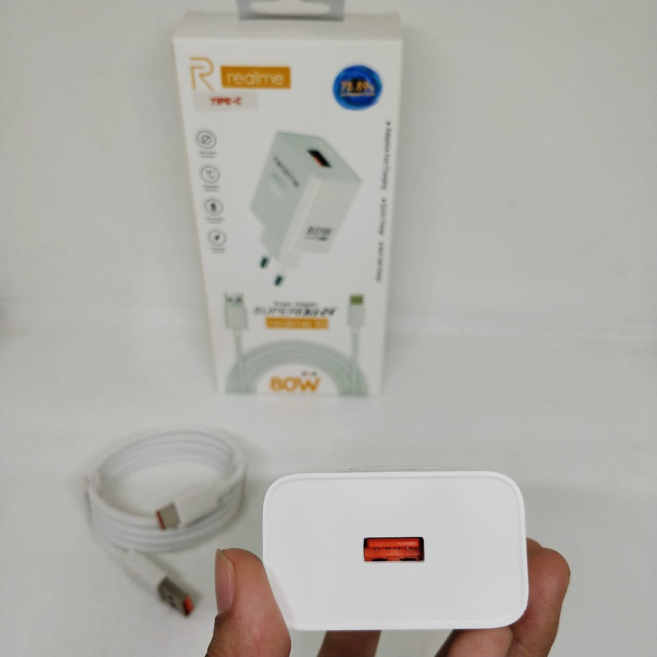 Travel charger realme supervooc 80w superdart high quality fast charging for all smartphone PROMO SEN