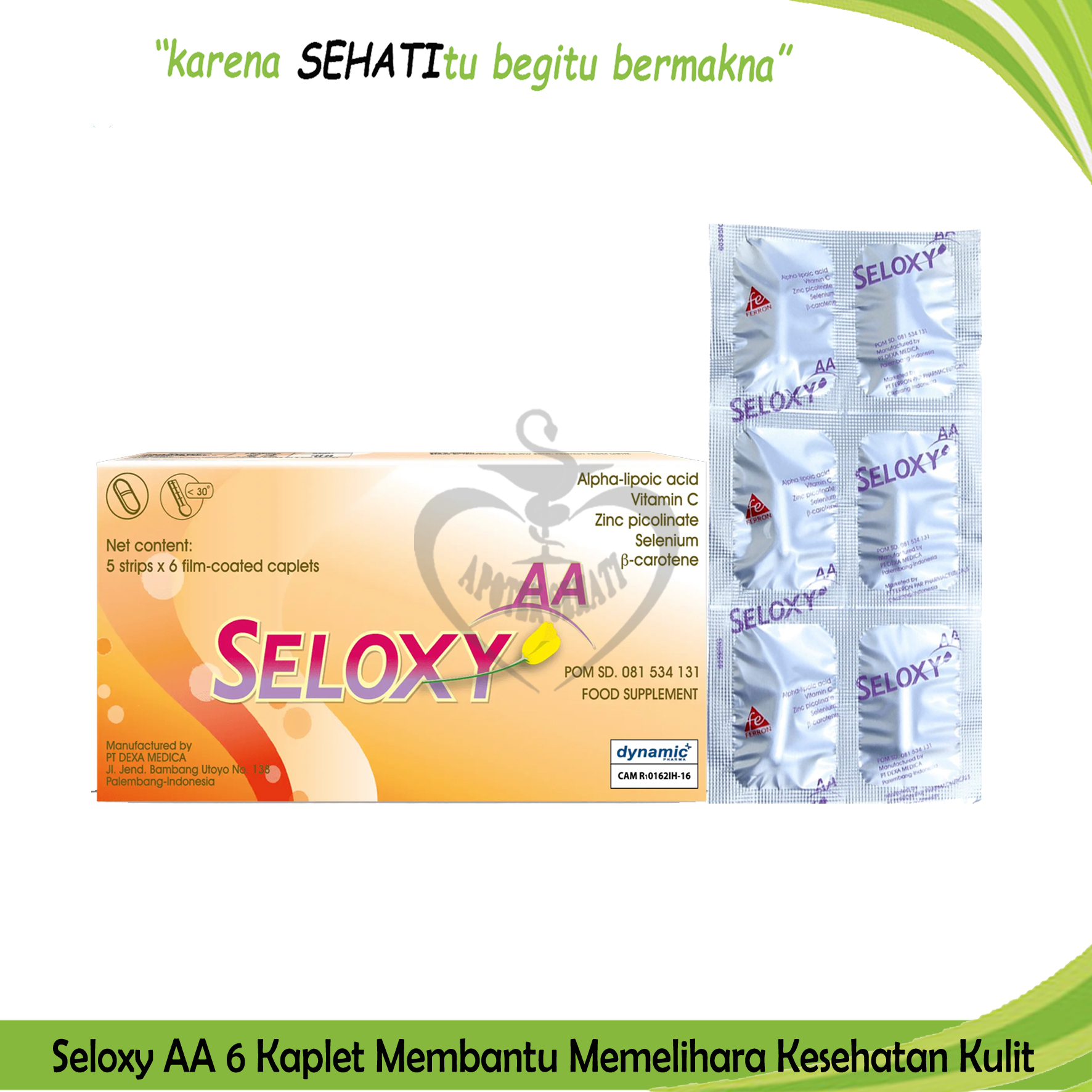 Seloxy AA Suplemen Kecantikan Kulit Antioksidan Mencegah Penuaan Dini