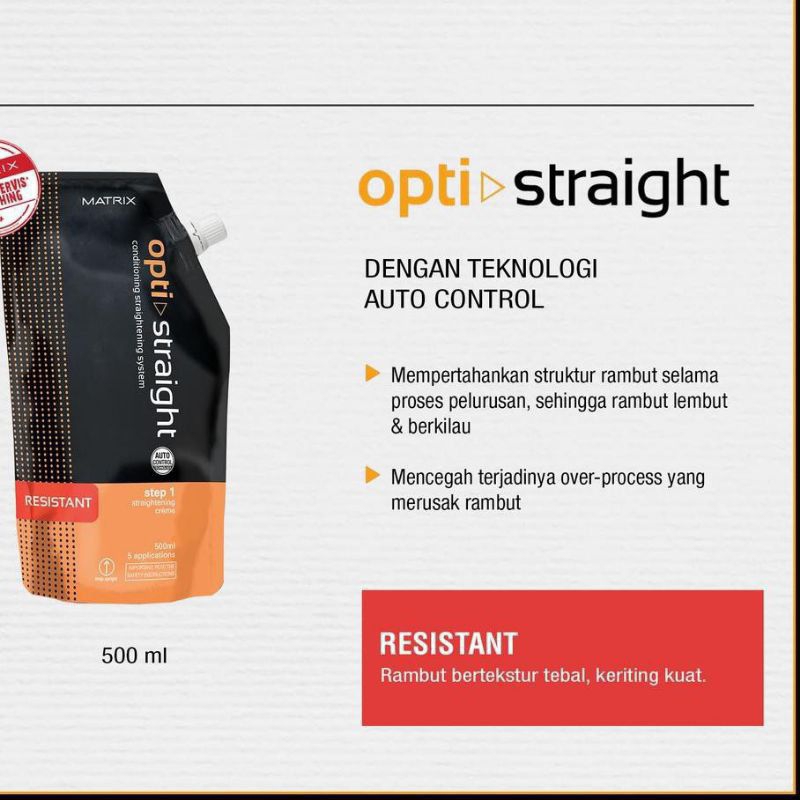 Matrix Opti Straight Step 1 500ml | Smoothing Matrix Pelurus Rambut