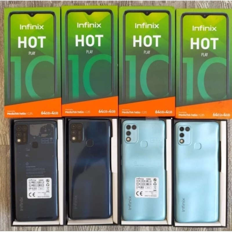infinix hot 10 play ram 4/64 fullset