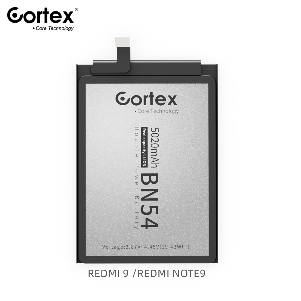 Cortex - BN54 BN 54 Redmi Note 9 / Redmi 9 Original Double Power IC Real Capacity Batre Batrai Baterai Battery