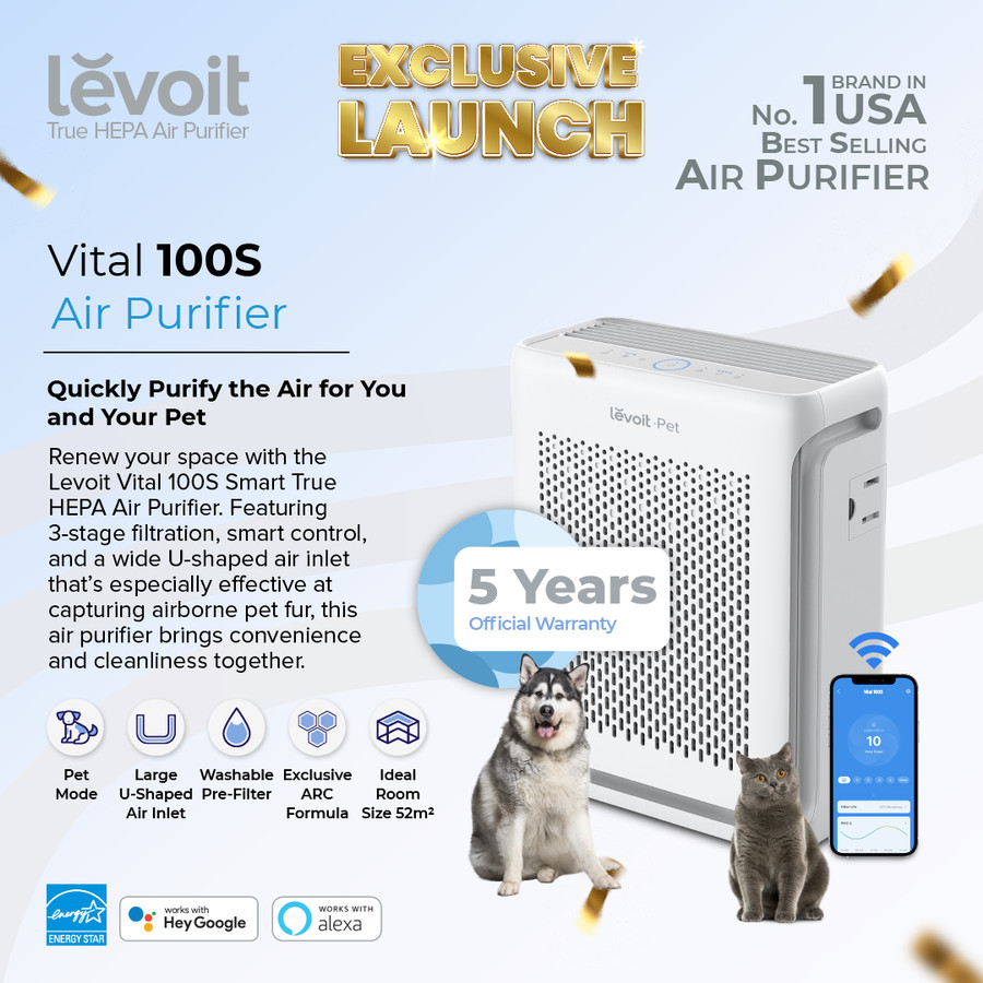 Levoit Vital 100S Pet Care Smart True HEPA Air Purifier USA