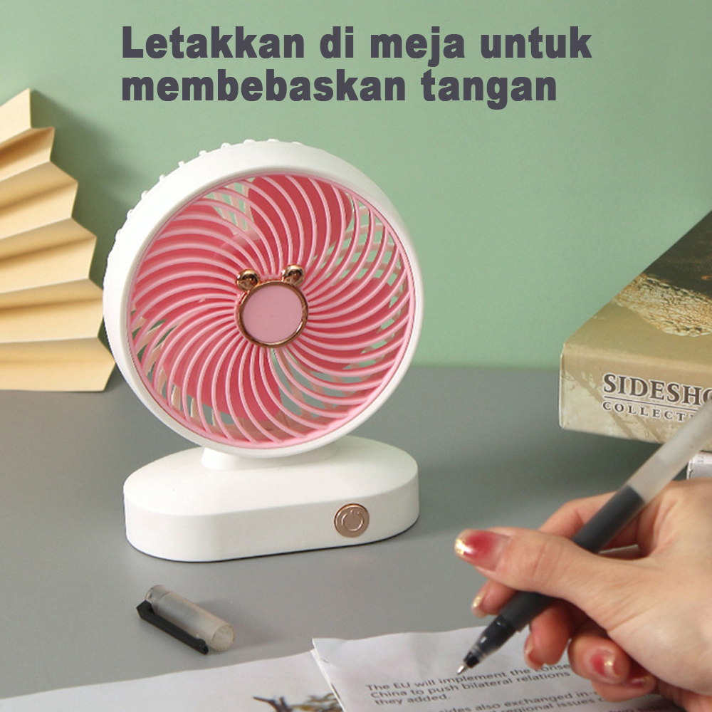 Goojodoq New kipas angin mini genggam /Kipas meja isi ulang USB / Kipas portable/mini fan