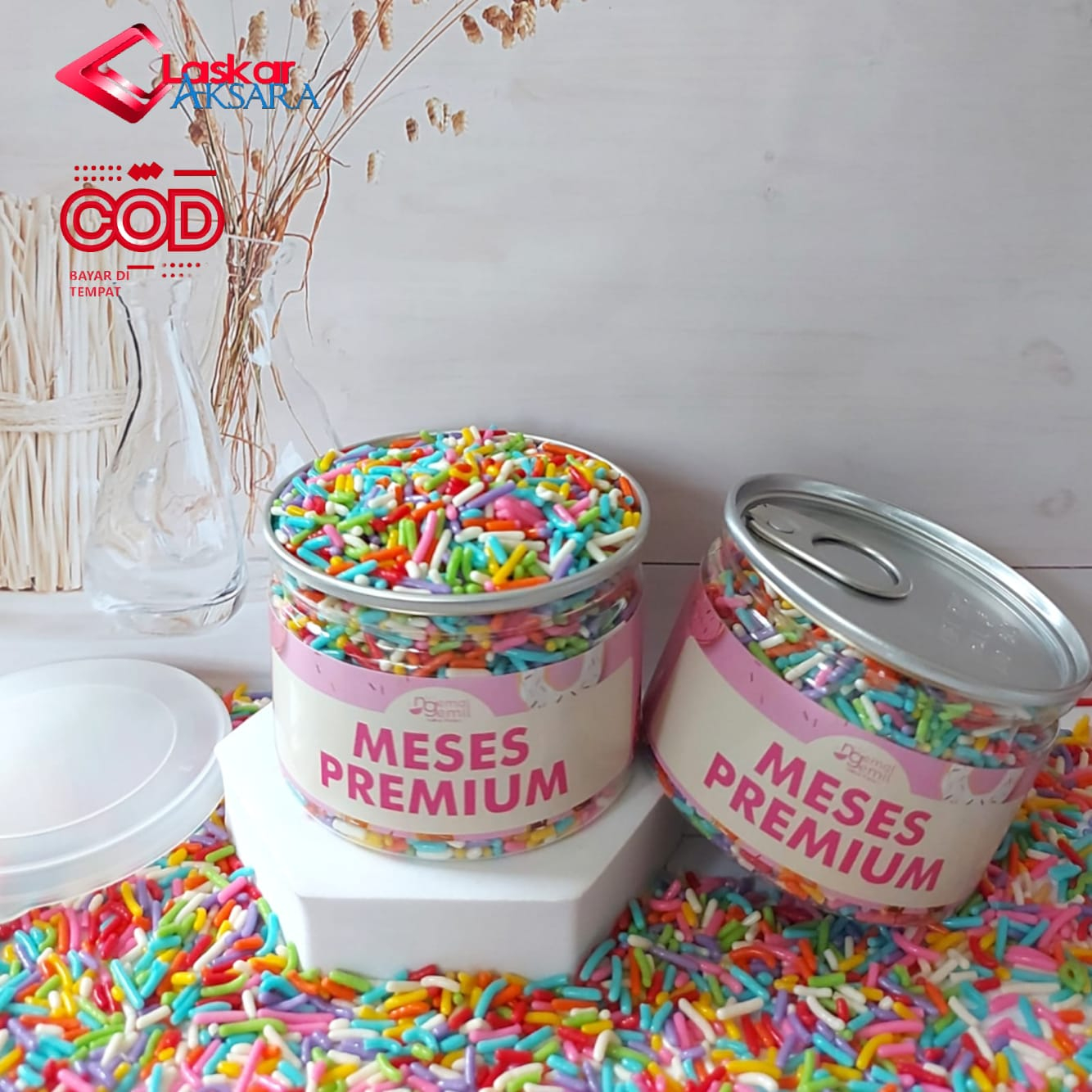 

Can - Meses Pelangi Butiran Coklat Sprinkle Topping Kue Donut Bolu / Premium