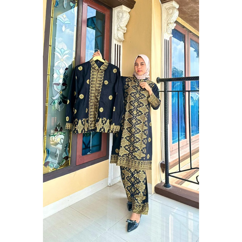 COUPLE SETELAN BATIK SONGKET PALEMBANG KATUN PREMIUM