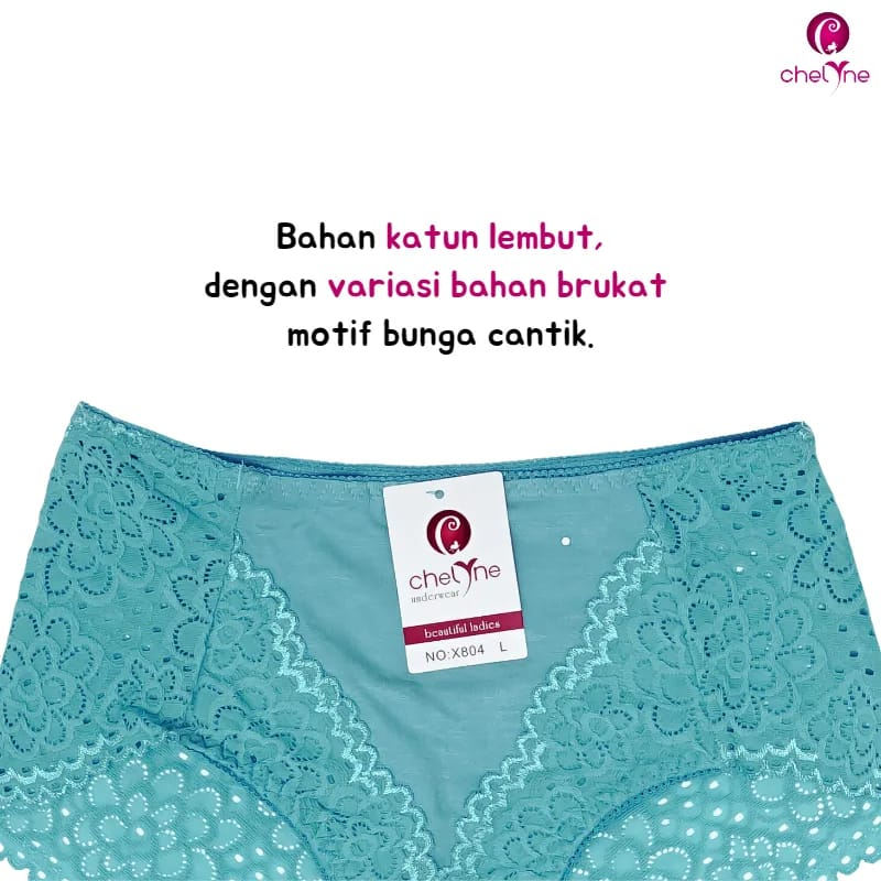 CD Wanita Chelyne (L - XL)  X804 Brukat Tebal Mix Katun