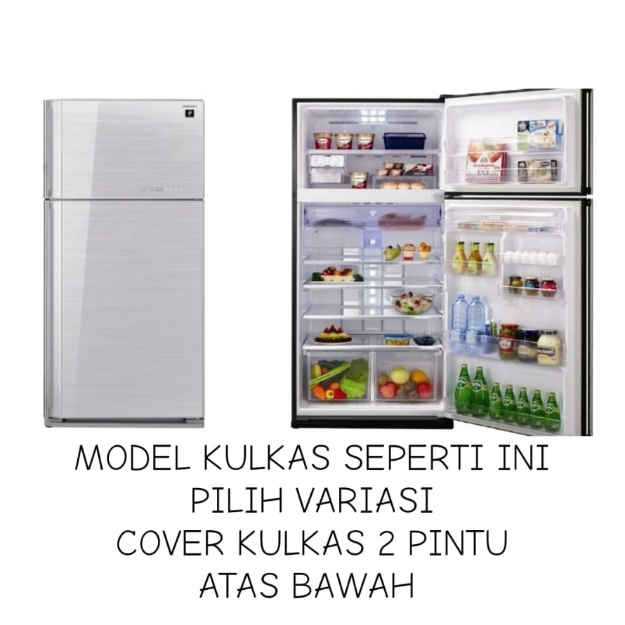 [BIG SALE] Cover Penutup Kulkas Taplak kulkas Multifungsi Alas Penutup Lemari es / oven / microwave / dispenser galon bawah MOTIF BUNGA CERMIN