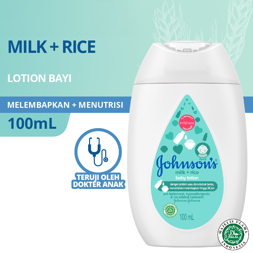 Johnson's baby lotion bayi wash sabun bayi shampoo bayi CottonTouch Face &amp; Body, milk rice, regular, bedtime 200 ml / 100ml johnsons