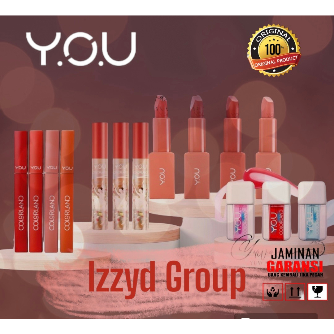 YOU You Colorland - Icy Glow Lip Serum  Pelembab Gloss Bibir Hitam Powder Mousse Lip Stain Y.O.U  lipstick lip tint Lip cream