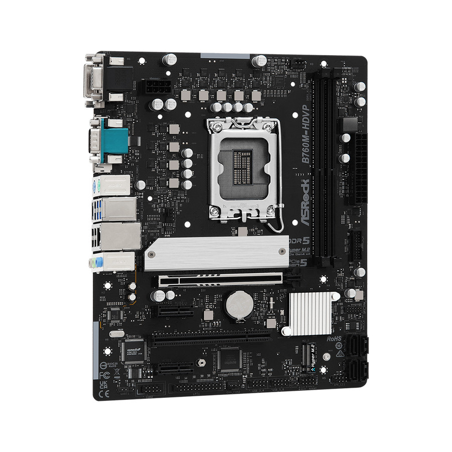 Motherboard ASRock B760M-HDVP (LGA1700, B760, DDR5, USB3.2, SATA3)