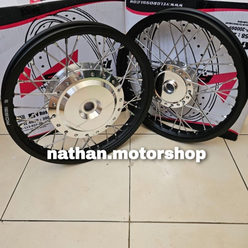 Velg Velk Honda Ring 14 Vario125/150 Beat Genio Scoopy Depan Belakang Ring 14 Rossi Hitam
